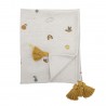 plaid bébé coton recycle blanc pompons bloomingville agnes