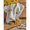 plaid bébé coton recycle blanc pompons bloomingville agnes