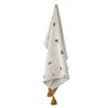 plaid bébé coton recycle blanc pompons bloomingville agnes