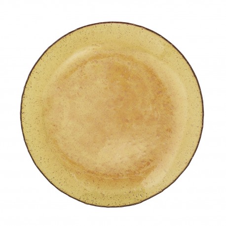 assiette en verre bulle orange ambre madam stoltz