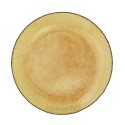 assiette en verre bulle orange ambre madam stoltz