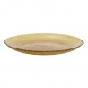 assiette en verre bulle orange ambre madam stoltz