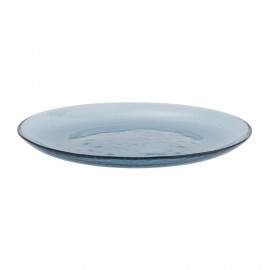 assiette verre bulle bleu madam stoltz