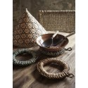 assiette plate artisanale gres marron madam stoltz