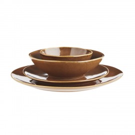 petite assiette gres marron artisanal madam stoltz