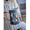 carafe gres peint bleu citrons bloomingville feriha