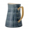 carafe gres peint bleu citrons bloomingville feriha