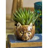cache pot tete animal gres marron bloomingville abner