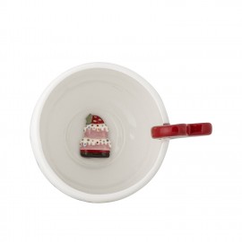 tasse peinte anse coeur rouge gateau au fond bloomingville lively