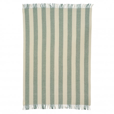 plaid laine raye vert klippan gotland vertical
