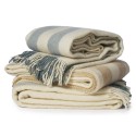 plaid laine rayures beige klippan gotland vertical