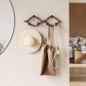 portemanteau mural bois fonce noyer elegant umbra montage