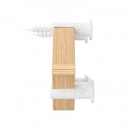 portemanteau mural bois courbe naturel umbra montage