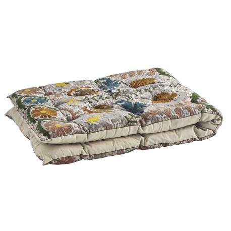 matelas d assise brode motif floral coton multicolore madam stoltz