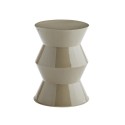 bout de canapé tabouret graphique metal emaille gris madam stoltz