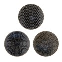 assiette gres emaille texture bleu bloomingville elanor set de 3