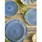 assiette gres emaille texture bleu bloomingville elanor set de 3