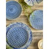 assiette gres emaille texture bleu bloomingville elanor set de 3