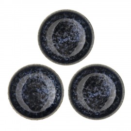 bols gres emaille bleu texture bloomingville elanor set de 3