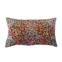 coussin canape salon brode colore rose floral bloomingville chieri