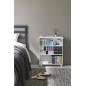 etagere bibliotheque basse a roulettes acier blanc yamazaki tower