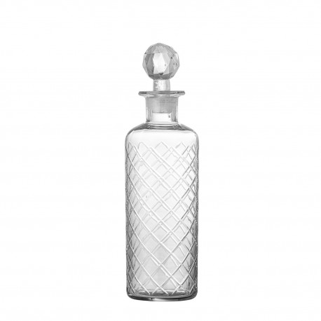 carafe bouteille verre grave avec bouchon verre bloomingville meti
