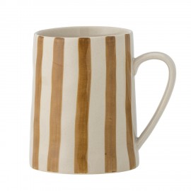 mug gres peint rayures jaune moutarde bloomingville begonia