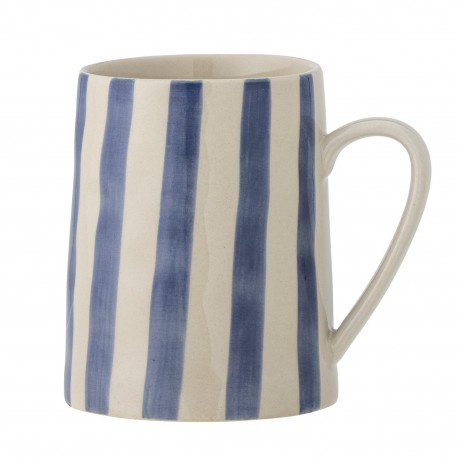 mug raye gres peint bleu bloomingville begonia