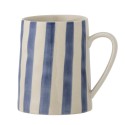 mug raye gres peint bleu bloomingville begonia