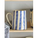 mug raye gres peint bleu bloomingville begonia