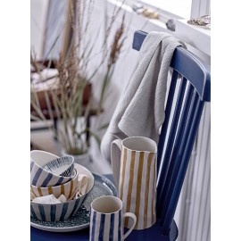 mug raye gres peint bleu bloomingville begonia