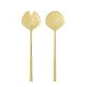 couverts à salade raffine acier dore laiton bloomingville loreta