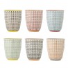 tasses a cafe gres motif colore bloomingville carla set de 6