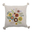 coussin salon coton brode floral colore bloomingville pico