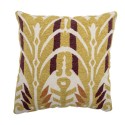 coussin decoratif salon motif brode jaune bloomingville newbury