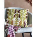 coussin decoratif salon motif brode jaune bloomingville newbury