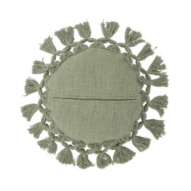 coussin enfant rond coton vert oiseau bloomingville elinna