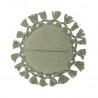 coussin enfant rond coton vert oiseau bloomingville elinna