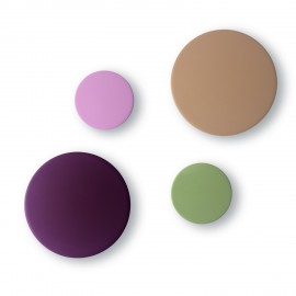 pateres murales crochets ronds remember fuchsia set de 4