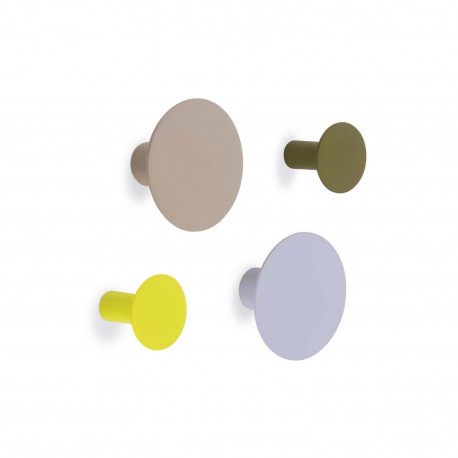 pateres murales rondes multicolores remember tulip set de 4