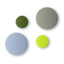 pateres murales rondes multicolores remember tulip set de 4