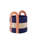 panier coton tisse design bleu remember colombo