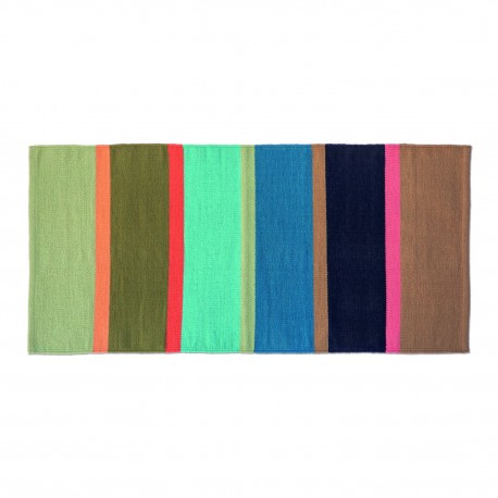tapis long multicolore rayures coton remember costa