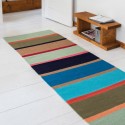 tapis long multicolore rayures coton remember costa