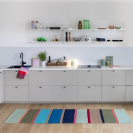tapis long multicolore rayures coton remember costa