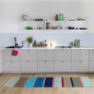 tapis long multicolore rayures coton remember costa