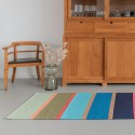 tapis long multicolore rayures coton remember costa