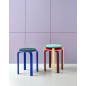 tabouret rond design bois multicolore remember max