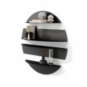umbra etagere murale design ronde metal noir moderne desarticule solis