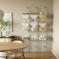 etagere murale verticale graphique acier umbra solis